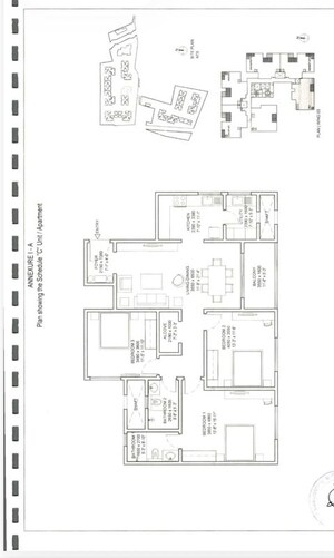 Floor Plan in 3 BHK Apartment at Sobha Neopolis, Panathur – for Sale