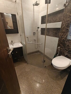 Bathroom in 3 BHK Apartment at Greater Kailash I – for Rent