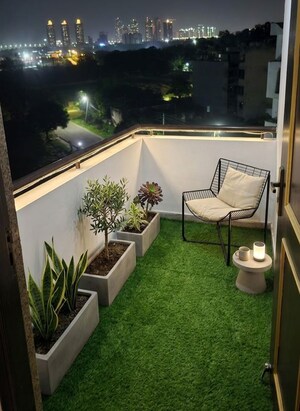 Balcony in 3 BHK Apartment at Jammu and Kashmir Bank Employees CGH, Sector 9a – for Rent