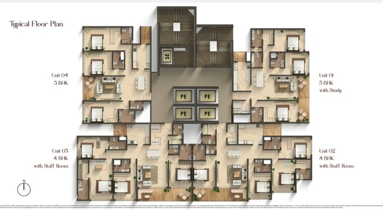 Floor Plan, agami-pavillion 4 Bedroom 1868 Sq.Ft. Apartment In Bandra East Mumbai 10670193