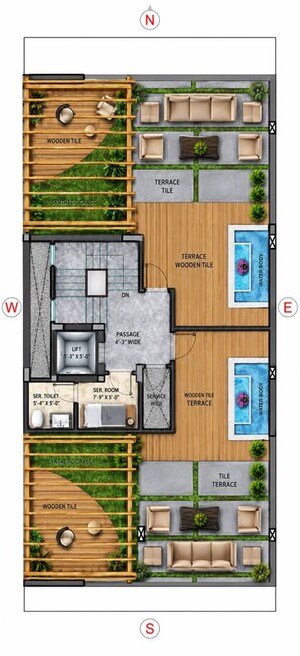 Floor Plan in 3 BHK Builder Floor at Sector 102 – for Sale
