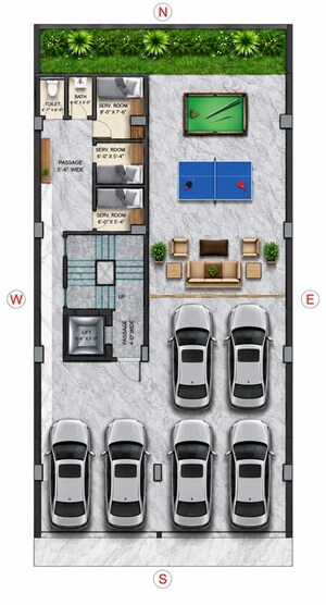 Floor Plan in 3 BHK Builder Floor at Sector 102 – for Sale
