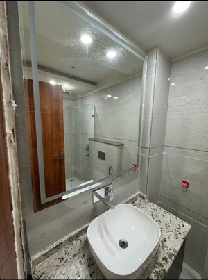 Bathroom in 3 BHK Builder Floor at Chattarpur – for Rent