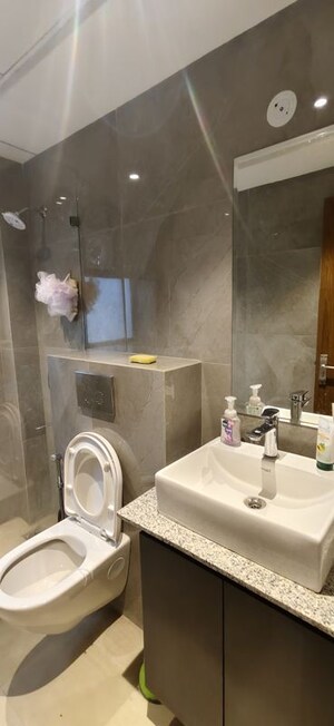 Bathroom in 3 BHK Apartment at Suncity Vatsal Valley, Gwal Pahari – for Rent