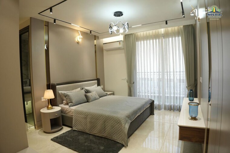 Bedroom, skyline-elevate 3 Bedroom 1720 Sq.Ft. Apartment In Ramgarh Bhudda Zirakpur 10670558