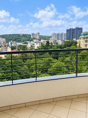 Balcony in 3 BHK Apartment at Rutuparna Apartments, Baner – for Rent