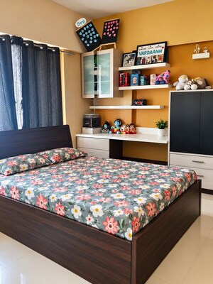 Bedroom in 3 BHK Apartment at Rutuparna Apartments, Baner – for Rent