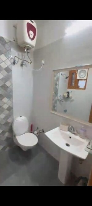 Bathroom in 2 BHK Apartment at Highland Park Chandigarh, Bhabat – for Rent