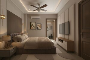 Living Room in 3 BHK Builder Floor at Ansal Sushant Lok I, Sector 43 – for Rent
