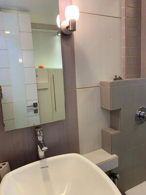Bathroom in 3 BHK Apartment at Samartha Aangan, Andheri West – for Rent