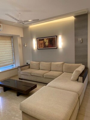 Living Room in 3 BHK Apartment at Samartha Aangan, Andheri West – for Rent