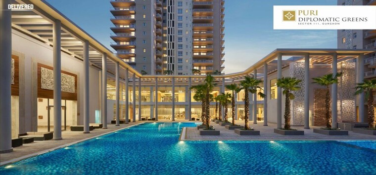 Swimming Pool, puri-diplomatic-greens-phase-i 3 Bedroom 1700 Sq.Ft. Apartment In Sector 111 Gurgaon 10671171