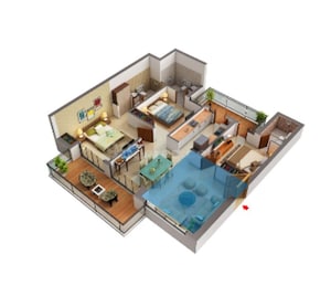 Furnished Amenities in 3 BHK Apartment at Puri Diplomatic Greens Phase I, Sector 111 – for Sale