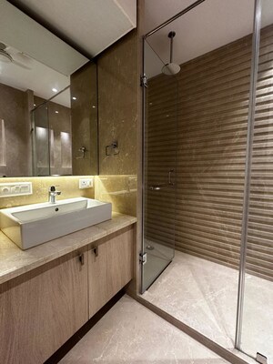 Bathroom in 3 BHK Apartment at Defence Colony – for Rent