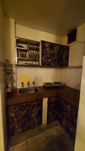 Kitchen in 1 RK Builder Floor at East Of Kailash – for Rent