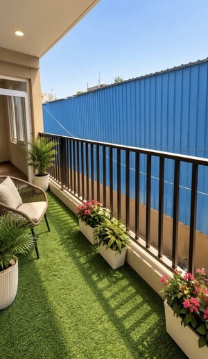 Balcony in 2 BHK Builder Floor at Subhash Nagar – for Rent