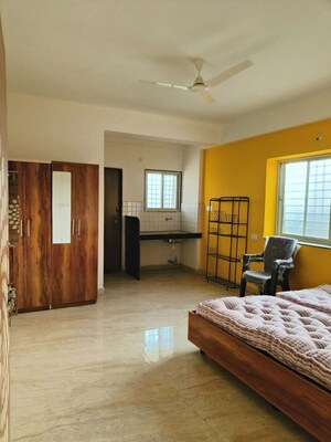 Bedroom in 1 RK Apartment at Kumar Megapolis Mystic, Hinjewadi – for Rent