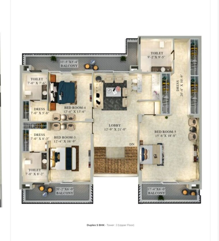 Floor Plan, maya-green-lotus-utsav 5 Bedroom 5750 Sq.Ft. Apartment In International Airport Road Zirakpur 10670665