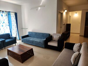Living Room in 3 BHK Apartment at The Meadows, Near Vaishno Devi Circle On Sg Highway – for Rent