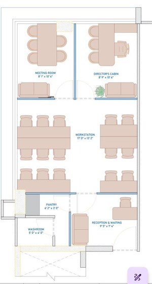 Floor Plan in  Office Space at Rashmi The Prime, Ambli – for Rent