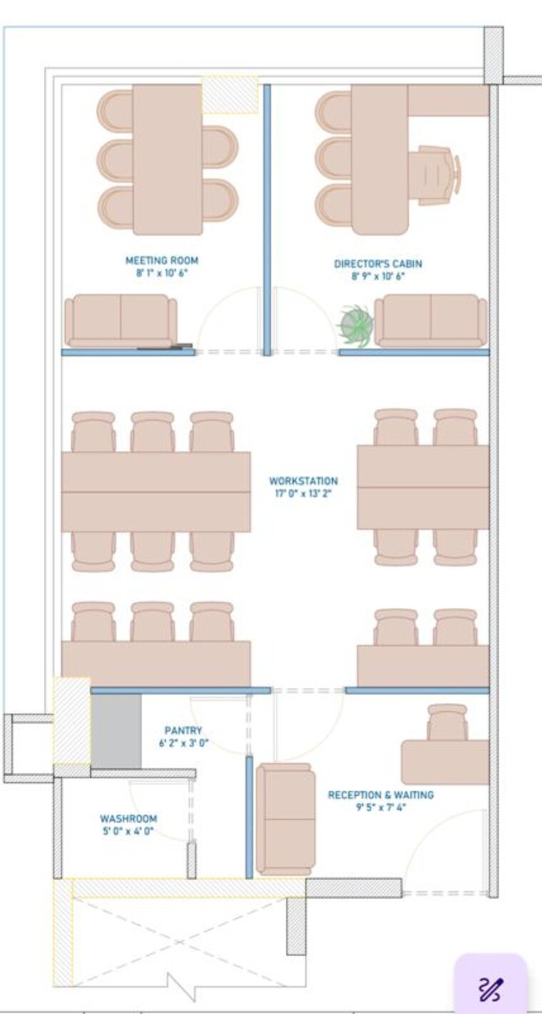 Floor Plan, rashmi-the-prime Commercial Office Space 1031 Sq.Ft. In Ambli Ahmedabad 10672024