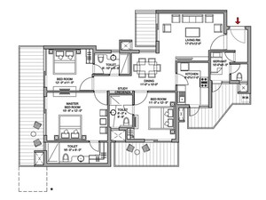 Floor Plan in 3 BHK Apartment at Bestech Park View Sanskruti, Sector 92 – for Sale