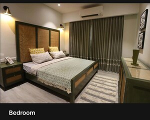 Bedroom in 3 BHK Apartment at Trimurthi Arabella, Bani Park – for Sale