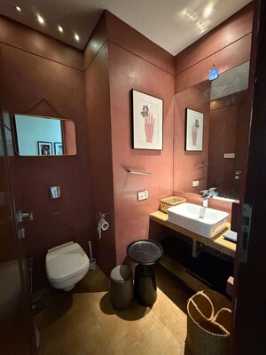 Bathroom in 3 BHK Apartment at Mount Mary Bandra, Bandra West – for Rent