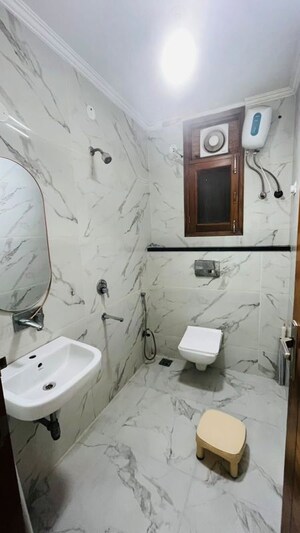 Bathroom in 2 BHK Builder Floor at Panchsheel Vihar – for Rent