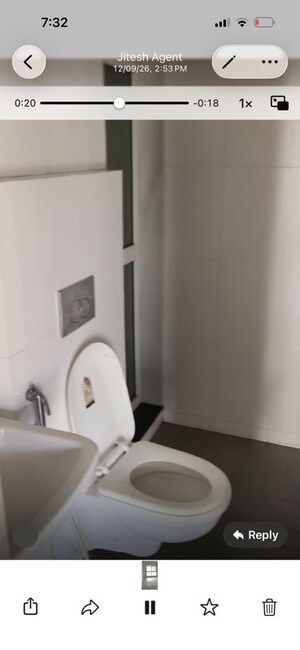 Bathroom in 1.5 BHK Apartment at Godrej Emerald, Ghodbunder Road – for Rent