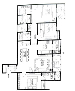Floor Plan in 3 BHK Apartment at Assetz Bloom And Dell, Whitefield Road – for Sale