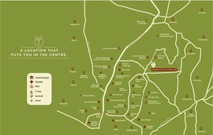 2 BHK Apartment – Map Location View at Godrej Ananda, Bagaluru - for Sale
