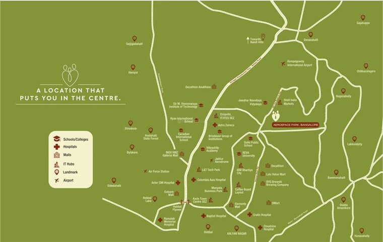 Map Location, godrej-ananda 2 Bedroom 1092 Sq.Ft. Apartment In Bagaluru Bangalore 10673020