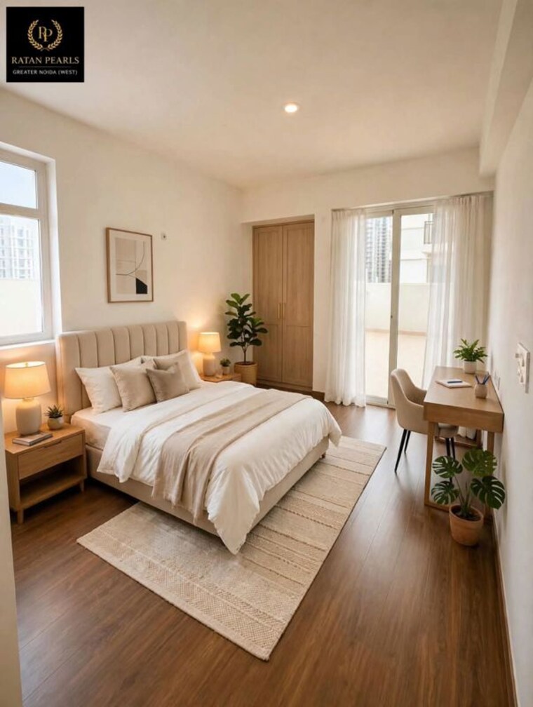 Bedroom, ratan-pearls 3 Bedroom 1370 Sq.Ft. Apartment In Sector 16 Greater Noida Greater Noida 10673054