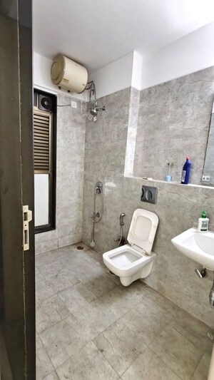 Bathroom in 3 BHK Apartment at Kanakia Levels, Malad East – for Rent