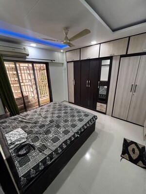 Bedroom in 2 BHK Apartment at Cosmos Horizon, Thane West – for Rent