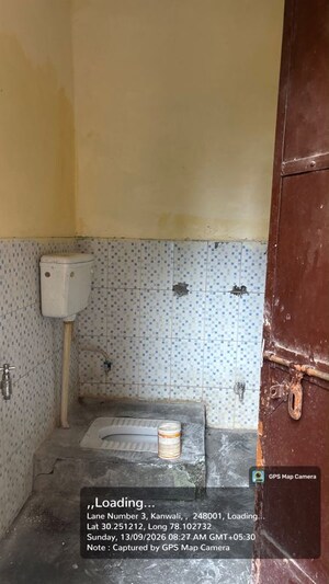 Bathroom in 1 RK Independent House at Balliwala – for Rent