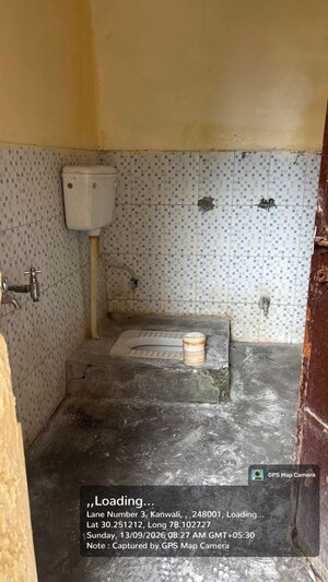 Bathroom in 1 RK Independent House at Balliwala – for Rent