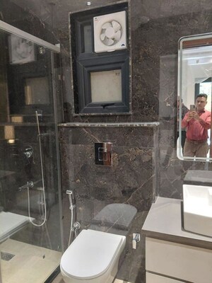 Bathroom in 3 BHK Builder Floor at Kalkaji – for Rent
