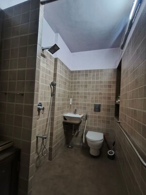 Bathroom in 3 BHK Apartment at Upper Govind Nagar – for Rent