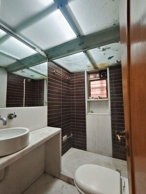 Bathroom in 3 BHK Apartment at Upvan Tower, Malad East – for Rent