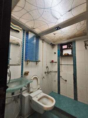 Bathroom in 3 BHK Apartment at Upvan Tower, Malad East – for Rent