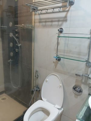 Bathroom in 3 BHK Apartment at Shiv Shakti Complex, Andheri West – for Rent