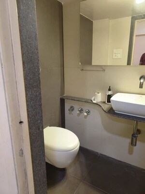 Bathroom in 2 BHK Apartment at Vasant View, Malad West – for Rent