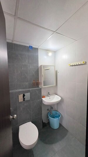 Bathroom in 2 BHK Apartment at Shapoorji Pallonji Joyville Hinjewadi, Hinjewadi – for Rent