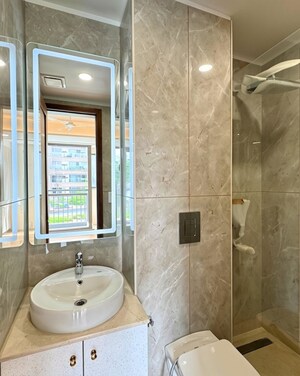 Bathroom in 4 BHK Builder Floor at Palam Vihar – for Rent