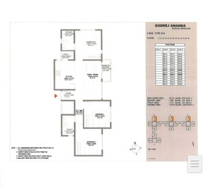 Floor Plan in 3 BHK Apartment at Godrej Ananda, Bagaluru – for Sale