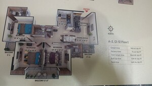 Floor Plan in 3 BHK Apartment at Naini – for Sale