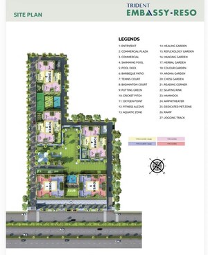 Master Plan in 3 BHK Apartment at Trident Embassy Reso, Sector 1 Greater Noida – for Sale