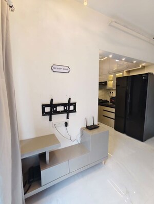 Living Room in 1 BHK Apartment at Ace Enclave, Ghodbunder Road – for Rent